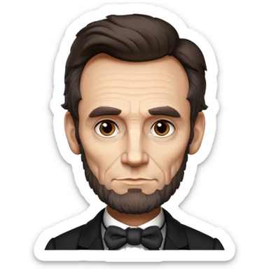 Abraham Lincoln with gray eyes sticker