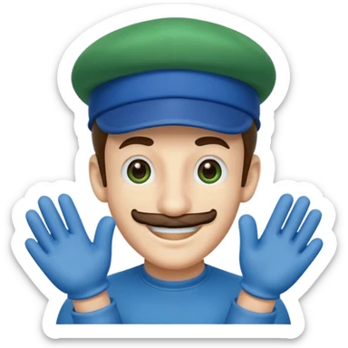 Luigi white gloves sticker