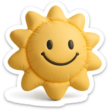 smiling sun sticker