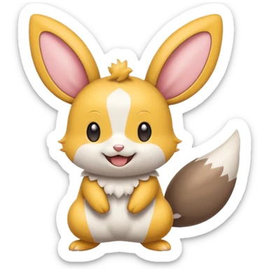 Emolga-Buizel-Minccino-fusion sticker