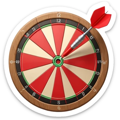 3 darts at the center of a target sticker