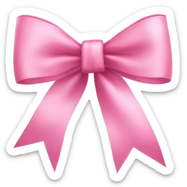 Ribbon bow pink sticker