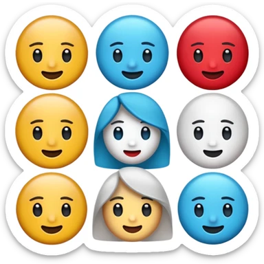 Yuvarlak bir TikTok mavi tik emojisi sticker