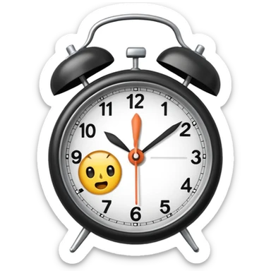 alarm clock set to 11 AM sticker
