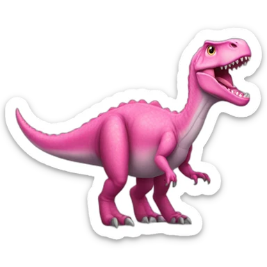 Un gros dino rose  sticker