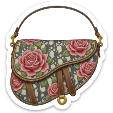floral dior saddle bag sticker