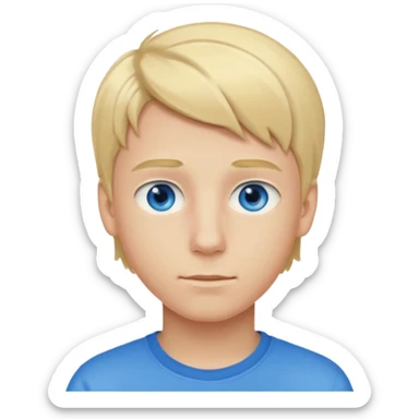 Teenage boy, blond, blue eyes sticker