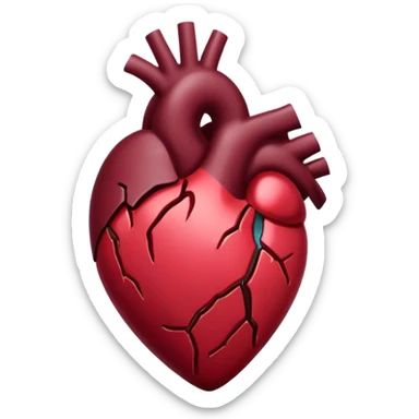 broken heart Burgundy sticker