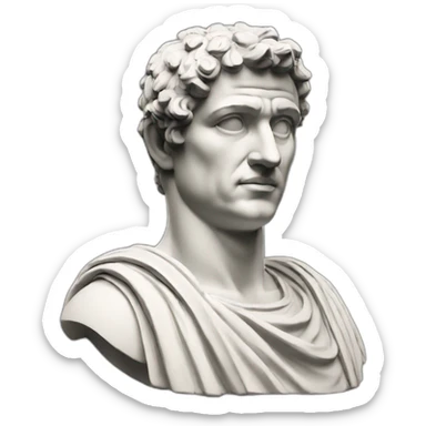 Roman Caesar statue sticker