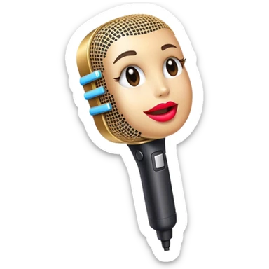 ai microphone that transcribes voice to text lips talking and transcribing to text with sparkles of AI sticker