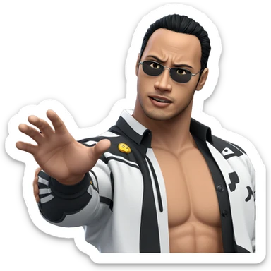 cool guy with black hair sticker