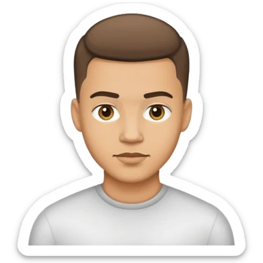 Light skin man with fresh haircut  sticker