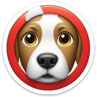 Target bullseye dog sticker