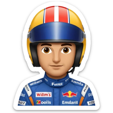 Carlos Sainz William's F1 driver sticker