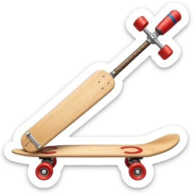 Baseball bat riding a skateboard  sticker