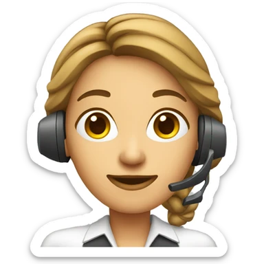 telemarketing attendant woman sticker