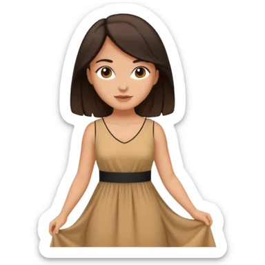 Telas aéreas  mujer blanca con pelo marrón o negro  sticker