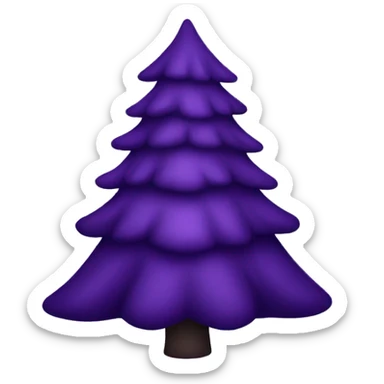 Dark purple Christmas tree sticker