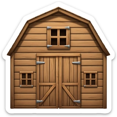 barn (iOS emoji style) sticker
