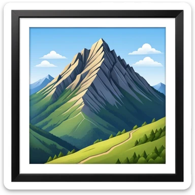 the mountain "Hoher Kasten" in St. Galler Rheintal sticker