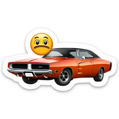 1969 dodge charger with bow  sticker