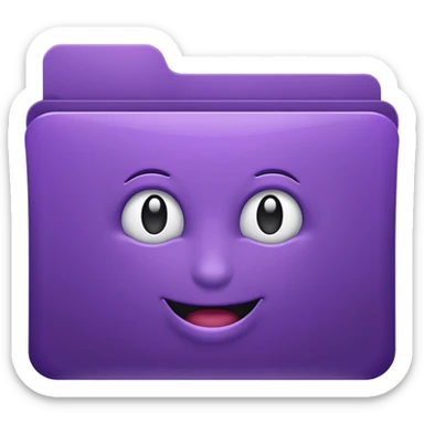 dark purple favorite folder sticker