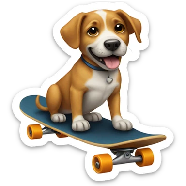 dog on a skateboard sticker