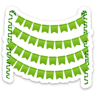 party decor  lime green sticker