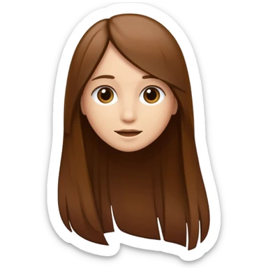 Just a long hair flowing without face only straight hair sticker