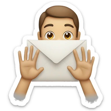 making the letter "A" with two hands sticker