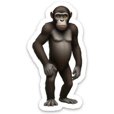 Ape standing  sticker