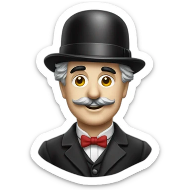 charlie chaplin with unifor sticker