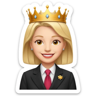 queen with suit sticker