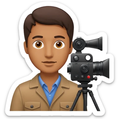 male Filmmaking sticker