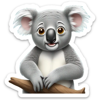 Not impressed koala  sticker