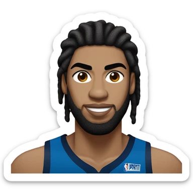 Anthony Davis Dreadlocks eyebrows Dallas mavericks number 3 sticker