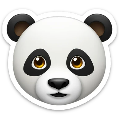 Simple panda face sticker