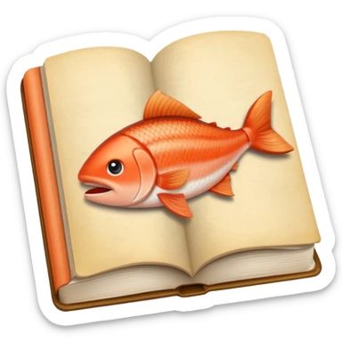 Livro cor salmão sticker