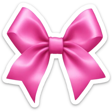 Pink bow sticker