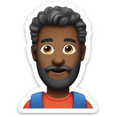 A man with a beard and a coke bottle silhouette ￼ sticker