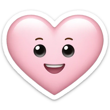Light pink heart  sticker