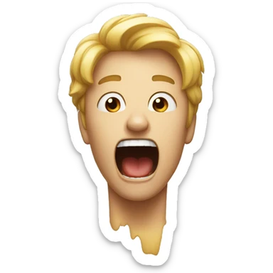 the person is screaming sticker