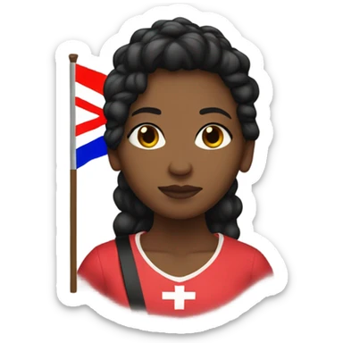 black lesbian with puertorican flag sticker