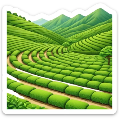 green tea farm sticker