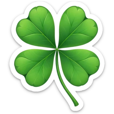 5 leaf clover sticker