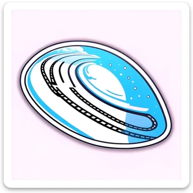 Kreis Racetrack with snow in winter sticker