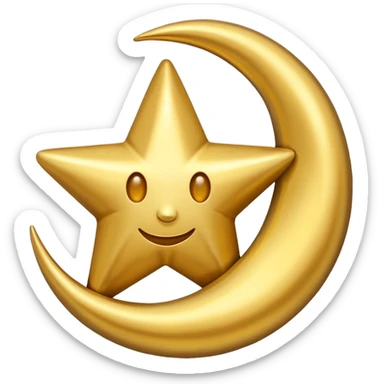 Creat an Star and Crescent emoji sticker