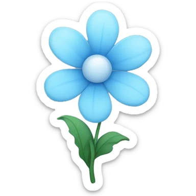 light blue flower sticker