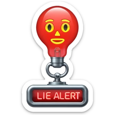 lie alert false sticker