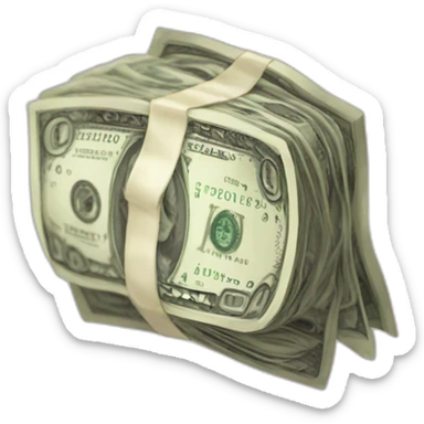 Wad of money sticker